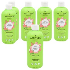ATTITUDE 艾特優 兒童泡泡浴 3歲以上 西瓜+椰香, 473ml, 6瓶