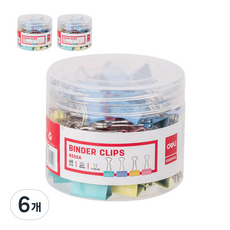 델리 메탈 더블클립 5호 E8555A, 19mm, 40개, 6개