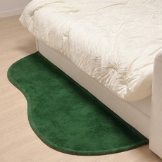 heybay Baypop 可水洗防滑雲朵波浪廚房地墊, 磚綠色