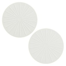 Nature Living Lelive 圓形矽膠電磁爐保護墊 中款, 2個, 白色