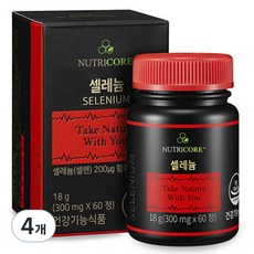 NUTRICORE 硒補充錠, 18g, 4個