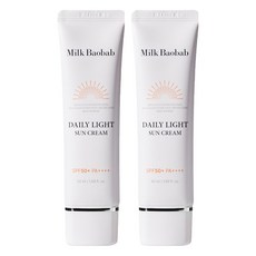 밀크바오밥 데일리 라이트 선크림 SPF50+ PA++++, 2개, 50ml