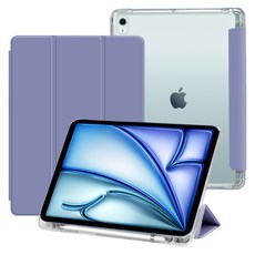 SimplyRoar 附筆槽半透明智慧型保護套, 薰衣草紫, 1個