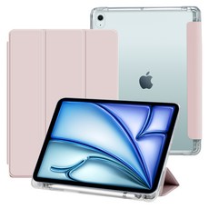 SimplyRoar 附筆槽半透明智慧型保護套, 粉沙色, 1個