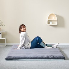 024홈 단잠토퍼 매트리스 + 속커버 + 누빔커버 세트, 그레이, 10cm