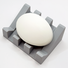 바코젤 논슬립 실리콘 비누받침, 라이트 그레이, 1개