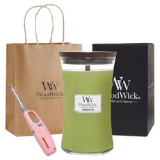 우드윅 라지캔들 + 쇼핑백 소 + 캔들라이터 랜덤발송 세트, 트랜퀼리티, 609.5g, 1세트