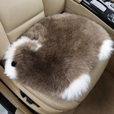 AUTO CREW 汽車羊咩咩純羊毛坐墊 AC-sm2, 棕色, 1個