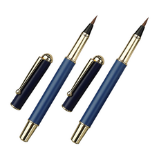 達薩巴巴 高級軟毛扇形刷, 深藍色, 2個