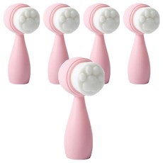 DeepTalk 矽膠細毛洗臉潔面刷 DT0338, 粉紅色, 5個