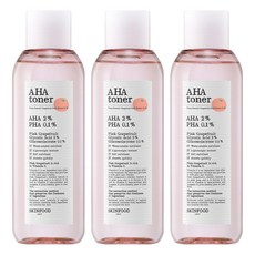 SKINFOOD 粉色葡萄柚aha爽膚水, 3個, 200ml