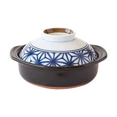 SAJI 佐治陶器 日本製一人食土鍋/湯鍋 麻葉款 陶瓷, 20.5cm, 1個