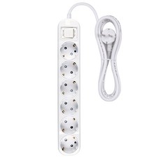 五星精密 接地延長線 6孔, 2.5m, 單一顏色, 1個