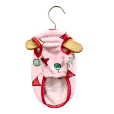 SassyDog 毛絨菱格保暖衣 寵物用, 粉色, 1件