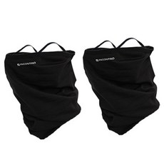 INCONTRO 耳掛式刷毛多功能圍巾, 素面黑色, 2個