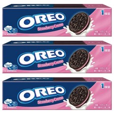OREO 奧利奧 夾心餅乾 草莓口味, 105g, 3盒