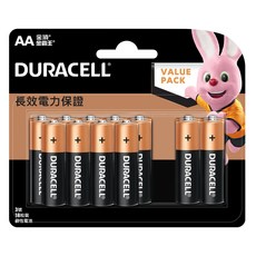 台灣公司貨 DURACELL 金頂 鹼性AA電池3號, 18顆, 1組