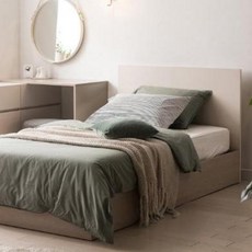 리바트 헤닝 호텔 멀티수납형 침대 프레임 단품 방문설치, 누디베이지