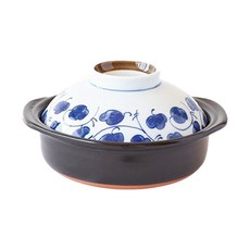 SAJI 佐治陶器 日本製 一人食土鍋/湯鍋 蔦柄款 950g 850ml, 18.5cm, 1個