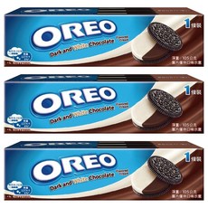 OREO 奧利奧 夾心餅乾 黑白巧克力口味, 105g, 3盒