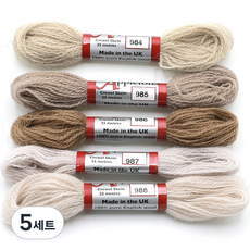 JoyJasu Appleton 羊毛繡線 5件組, 5套, 984, 985, 986, 987, 988