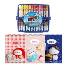 동아 빼꼼 물감 사출케이스 144ml + 몰랑이두툼종합장 3p 랜덤발송, 24색