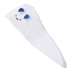 乾髮帽 24*64CM 聚酯纖維 加厚珊瑚絨 吸水 速乾 (白色 灰色), 2個