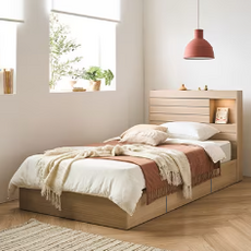 리바트 커먼베드 패널형 침대 서랍형 방문설치, 오크