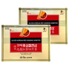 振興高麗人蔘 蜂蜜高麗紅蔘切片 6年根, 10個, 200g, 2盒