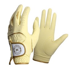 xspiders 可水洗雨天高爾夫手套 雙手用, 黃色, 1組