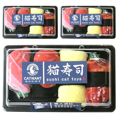 CATWANT 貓咪旺農場 壽司 4個 貓咪玩具, 木天蓼, 3盒