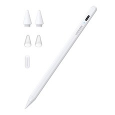VIEWSEE iPad 觸控筆觸控筆 + 筆尖 2p + 筆尖保護帽 2p + 防塵帽 1p, 白色的, 1套