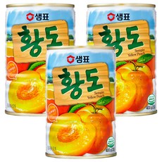샘표 황도 통조림, 400g, 3개