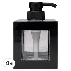 inbloom 簡潔廚房洗潔精方形按壓瓶 一般型 350ml, 黑色, 4個