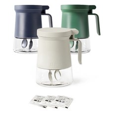 차이나다 건파더 습기방지 양념통 혼합색상 + 스푼 2p + 습기제거제 세트, 3세트, 양념통 + 스푼 2p + 습기제거제