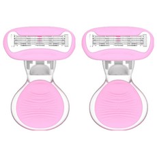 Medicit 5 刀片手動小號女士剃須刀粉色 + 透明外殼, 2組, 1個