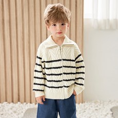 MARI N MORI 兒童條紋針織開襟衫