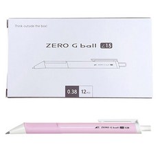 ZERO G BALL 原子筆 0.38mm, 12個, 3C 粉紅色筆身(黑色墨水)