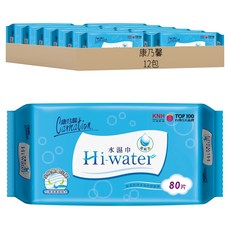 康乃馨 Hi-water 水濕巾 攜帶型, 1入, 12包