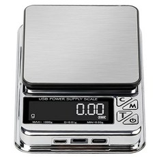 掌上型多方迷你秤, USB充電, Micro USB, Type C, Lightning, CAESA001BK, 1個