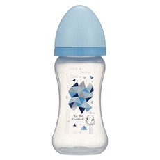 KU.KU Duckbill 酷咕鴨 KU KU 幾何視界PP寬口奶瓶, 顏色隨機, 270ml, 1個
