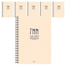 톡톡팬시 7mm라인 스프링노트, 아이보리, 6개입