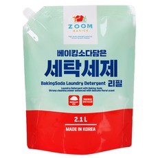 줌 베이직 베이킹소다 담은 액체 세탁세제, 2.1L, 1개