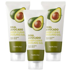 Farmstay Real Avocado Deep Clear 去角質凝膠, 100ml, 3個