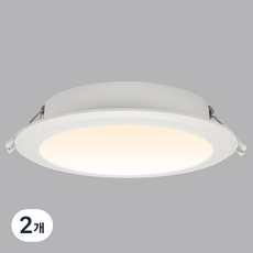 비츠온 멜리빙 LED 다운라이트 12.7cm 15W 슬림 방습, 화이트 + 주백색, 2개