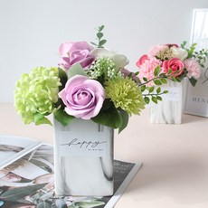 모리앤 비누꽃 소중한 사랑 센터피스, 파스텔, 1개