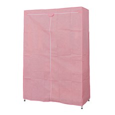 dayneeds 日需百備 輕型 電鍍 插管 四層大衣櫥 附粉紅點點布套