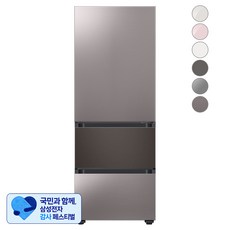[삼성 감사 페스티벌] [색상선택형] 삼성전자 비스포크 김치플러스 냉장고 방문설치, 브라우니 실버 + 코타 차콜 + 브라우니 실버, RQ33A74A1AP