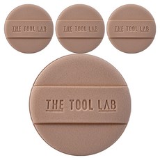 더툴랩 롱래스팅 텐션 퍼프 촉촉 라운드, 모카, 4개