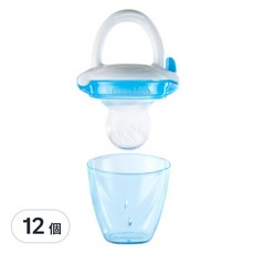 Munchkin 滿趣健 新鮮食物咬咬訓練器, 可放入新鮮蔬果、泥狀食物, 讓寶寶自行啃咬, 6個月以上適用, 藍色, 12個